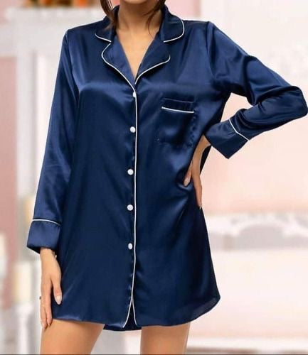 Bata Camisera en Satín – Suavidad, Elegancia y Estilo | Talla Única