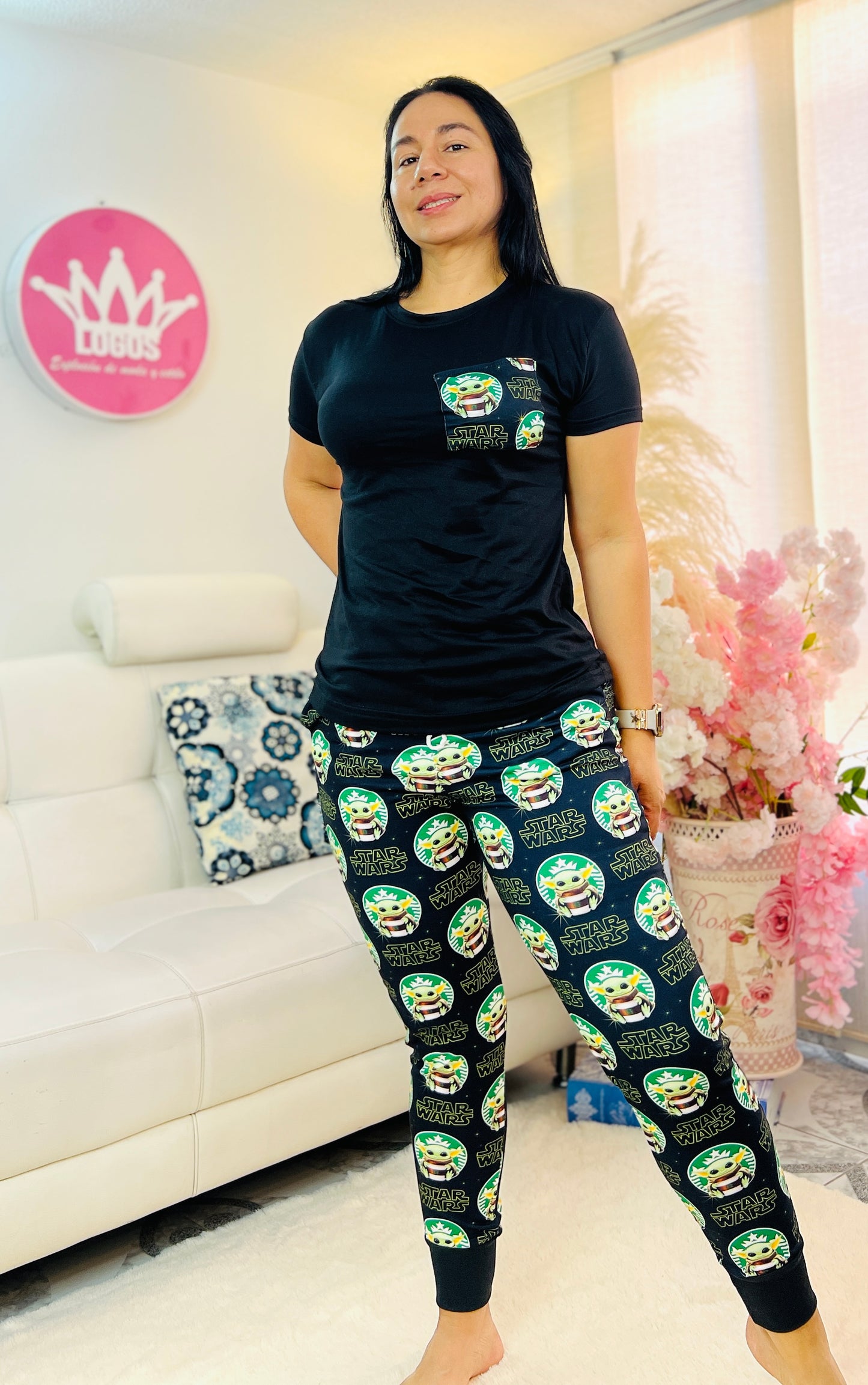 Pijama Baby Yoda – Pantalón Jogger y Camiseta Tela Suave