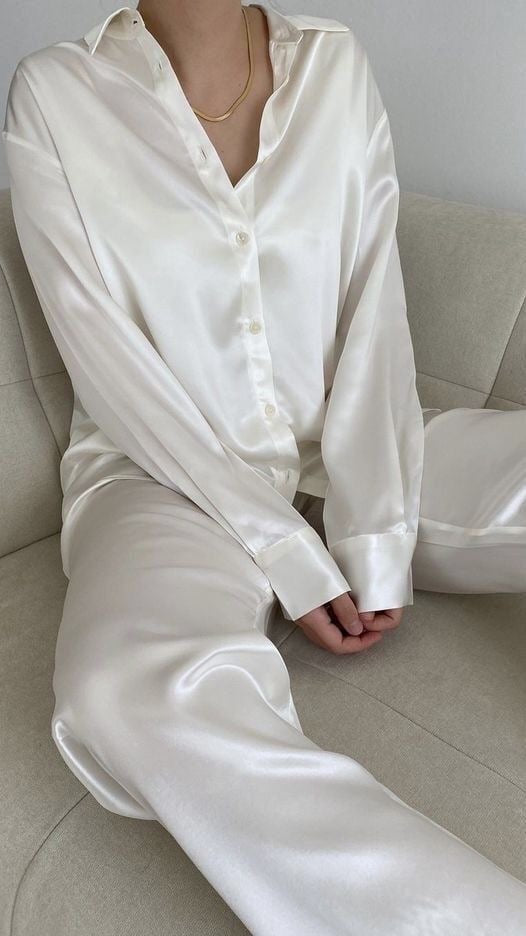 Pijama Camisera Satín Suave