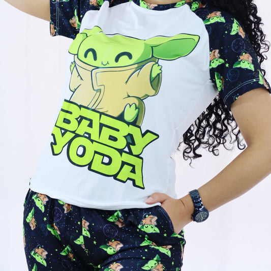 Pijama Baby Yoda – Pantalón Jogger y Camiseta Tela Suave