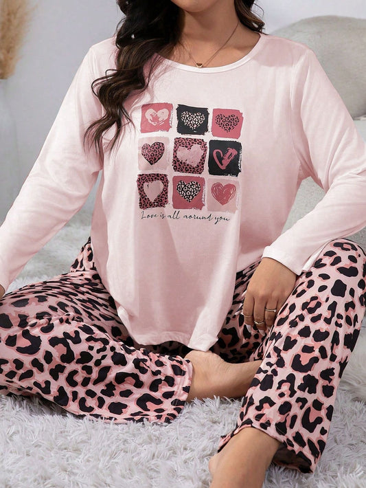 Pijama Animal Print – Pantalón Jogger y Camiseta en Tela Suave