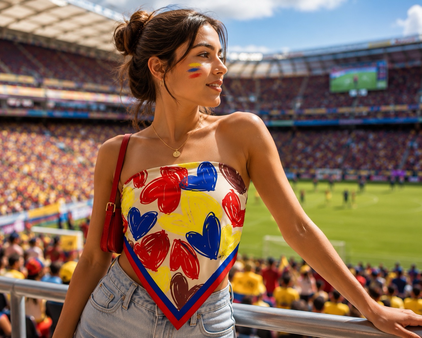 Pañuelo corazones colombia - Imagen 2